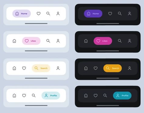 10+ Mobile Navigation Menu UI Designs Figma Bottom Navigation, Mobile Navigation, Ux Design Process, Ui Design Principles, Ux Design Mobile, Web Application Design, Figma Design, Best Ui Design, Ui Design Elements