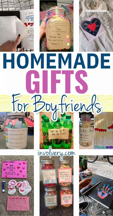 Homemade Gifts For Boyfriends - 77 Gift Ideas To Make For Him 5 Senses Gift For Boyfriend, Small Gifts For Boyfriend, Joululahjat Diy, Diy Gifts For Christmas, Selamat Hari Valentine, Homemade Valentines Gift, Diy Gifts Cheap, Homemade Gifts For Boyfriend