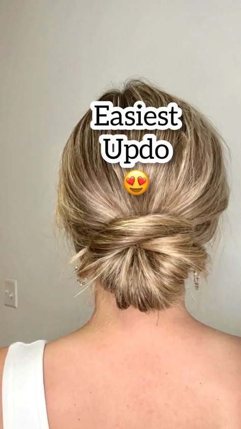 Lainey Ostrom | I had a dream about doing this hairstyle, so I woke up, tried it, and here it is 😆😍obsessed! Save and try! - #lowbunhairstyle… | Instagram Easy Updos For Medium Hair, Easy Updos For Long Hair, Hair Challenge, Easy Updo Hairstyles, Easy Updo, Hair Upstyles, Up Dos For Medium Hair, Easy Hair Updos, Easy Updos