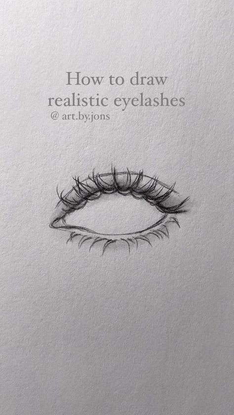 Joana 💓 | Simple realistic eyelashes drawing-tutorial✏️ . . #eyelashes #eyelashesonfleek #eyelashtutorial #eyeart #eyedrawing #howtodraw #tutorial... | Instagram Things To Draw Paint, Realistic Eyelashes Drawing, How To Make Eyelashes Drawing, Easy Simple Things To Draw, How To Draw Realistic Eyelashes, Eyelash Drawing Tutorial, How To Draw Lashes, Cute Art Sketches, Simple Eye Drawing