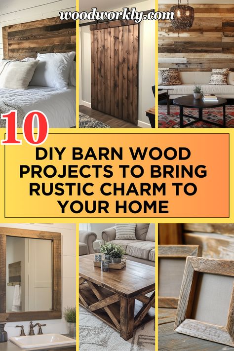 Explore unique barn wood projects and breathe new life into reclaimed wood. From rustic decor to practical furniture, get inspired for your next DIY creation! #BarnWood #DIYProjects #WoodworkingIdeas #HomeDecor #ReclaimedWood Barnwood Diy Projects, Diy Old Wood Projects, Old Barnwood Ideas, Diy Wood Trim, Western Wood Projects, Old Barn Wood Ideas, Wood Upcycling, Barnboard Projects, Barn Wood Ideas