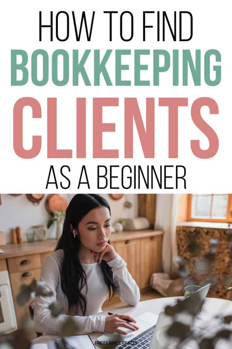 If you are interested in freelancing and working from home learn how to find bookkeeping clients as a beginner! How To Start Bookkeeping Business, Become A Bookkeeper, How To Start A Bookkeeping Business From Home, Bookkeeping For Beginners, Bookkeeping Price Packages, How To Become A Bookkeeper, Bookkeeping Marketing Ideas, Starting A Bookkeeping Business, Book Keeping For Beginners