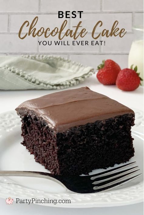 Best Ever Chocolate Cake, Baked Desserts, Cocoa Cake, Chocolate Cake Recipe Moist, Amazing Chocolate Cake Recipe, Chocolate Cake Recipe Easy, Homemade Chocolate Cake, Cake Mixes, Torte Cupcake