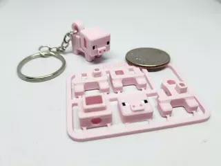 Minecraft Mini Figures, 3d Printer Art, Minecraft Pig, Card Keychain, 3d Printer Ideas, 3d Printing Business, Ornament Tags, 3d Print Ideas, Best 3d Printer