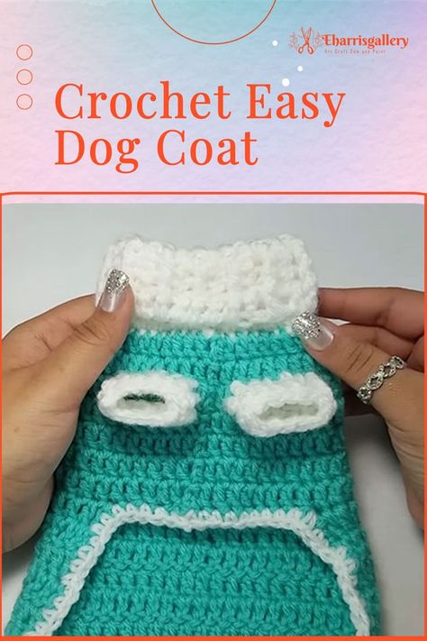 Free Crochet Easy Dog Coat Pattern Crochet Puppy Sweater Free Pattern, Dog Jumper Pattern, Crochet Dog Sweater Free Pattern, Pet Clothes Patterns, Diy Dog Sweater, Crochet For Pets, Dog Sweater Crochet, Sweater Free Pattern, Dog Clothes Patterns Sewing