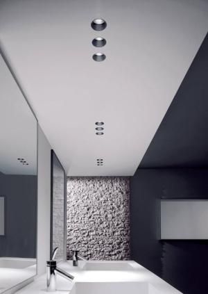 Function and Style: The Basics of Recessed Lighting Modern Recessed Lighting, Bathroom Grey, Bathroom Recessed Lighting, Bad Inspiration, Trendy Bathroom, Grey Bathrooms, Luxury Kitchens, White Tiles, Light Architecture