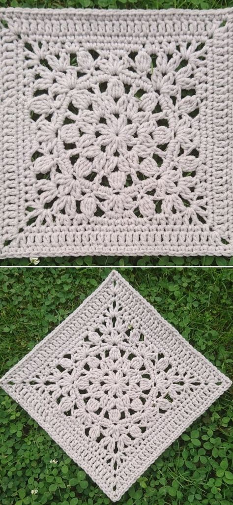 Motifs Afghans, Granny Square Pattern Free, Crocheted Squares, Motifs Granny Square, Chic Crochet, Granny Square Crochet Patterns Free, Gilet Crochet, Crochet Blanket Designs, Mode Crochet