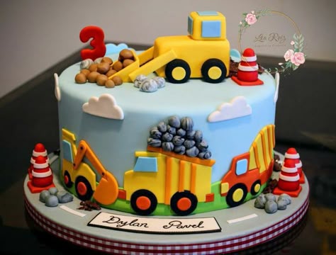 Cars And Trucks Birthday Cake, Birthday Cake For Baby Boy 2nd, Toddler Boy Birthday Cake, Birthday Cake Truck, Trucks Birthday Cake, Truck Birthday Party Cake, Construction Birthday Party Cake, Excavator Birthday Cake, Construction Birthday Party Cakes