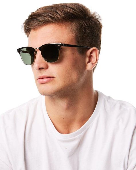 Buy Ray-Ban RB3716 Clubmaster Metal Square Sunglasses for a cooler winter at Amazon.com NOW!!!! Sunglasses Men Vintage, Mens Glasses Fashion, Stocking Stuffers For Men, Clubmaster Sunglasses, New Wayfarer, Sunglasses Brown, Fashion Eyeglasses, Pilot Sunglasses, Wayfarer Sunglasses