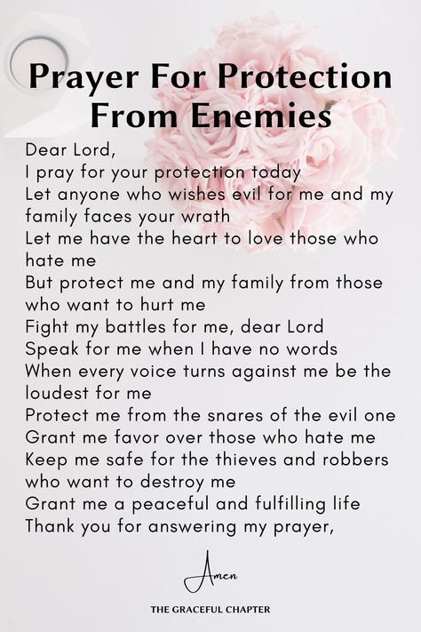 Prayers for Protection from enemies Leave It To God, Prayer For Enemies, Prayers For Protection, The Graceful Chapter, Prayer Strategies, Prayer For My Children, Prayer For Guidance, Deliverance Prayers, Spiritual Warfare Prayers