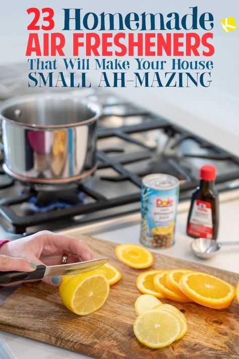 Make Your House Smell Amazing, Homemade Air Freshener, Clean Baking Pans, Diy Air Freshener, House Smell Good, Home Air Fresheners, Natural Air Freshener, Glass Cooktop, Deep Cleaning Tips