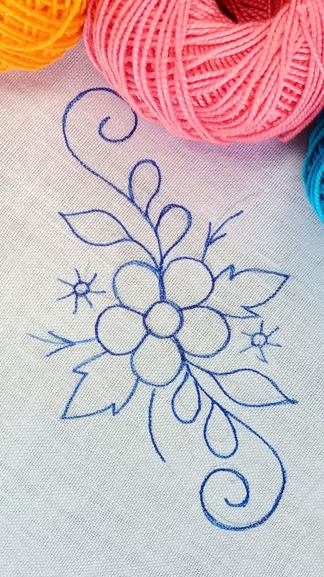 Borderline Design, Flower Sewing, Tutorial Class, Flower Pattern Drawing, Basic Hand Embroidery Stitches, Hand Embroidery Patterns Free, Native Beading Patterns, Simple Hand Embroidery Patterns, Basic Embroidery