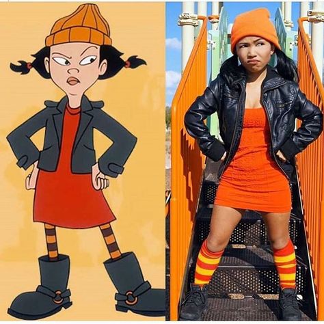 Recess Characters Costume, Recess Halloween Costumes, Cartoon Halloween Costumes, Character Halloween Costumes, 90s Halloween Costumes, Cartoon Drawing Ideas, Cartoon Character Costume, Clever Halloween, Baby Kostüm