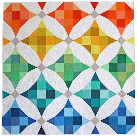 Terrazzo quilt pattern by Freshly Pieced Colorful Quilt, Abstract Quilt, Solid Quilt, Quilt Modernen, Rainbow Quilt, Quilt Care, Pdf Quilt Pattern, Modern Quilt Patterns, Foundation Paper Piecing