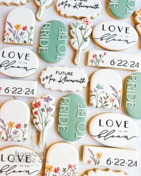 Flower Bridal Shower Theme, Love Is In Bloom, Wedding Shower Cookies, Bridal Cookies, Bridal Shower Inspo, Wedding Shower Themes, Bridal Shower Planning, Bridal Shower Cookies, Spring Bridal Shower