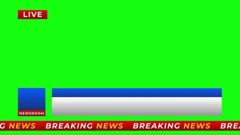 Breaking News - Lower third live breaking news brackground green screen and seamless looping ticker with blank text boxes. Breaking News Green Screen, News Green Screen, Lower Third, Lower Thirds, Chroma Key, Cityscape Photos, Logo Banners, Heart With Arrow, Green Screen