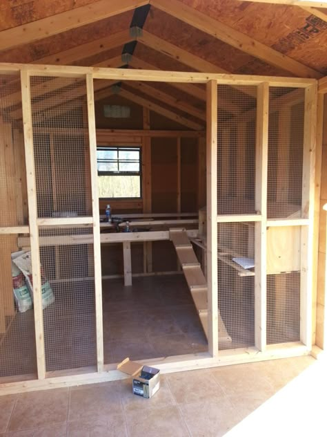 Chicken Coop And Pig Pen, Chicken Coop Inside Shed, Chicken Coop Shed Plans, Shed Into Duck Coop, Chicken Coop Add On To Shed, Diy Metal Chicken Coop, 12x12 Chicken Coop Plans, Add On To Chicken Coop, Chicken Coop With Two Runs