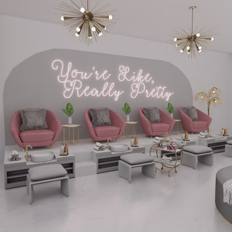 💅✨ Benita's Clawset Nail Salon Blender Scene - Commission ✨💅 | Patreon Beauty Shop Decor, Blender Scene, Nail Salon Interior Design, Nail Salon Ideas, Salon Design Ideas, Nail Salon Interior, Sims World, Esthetician Room Decor, Beauty Salon Furniture