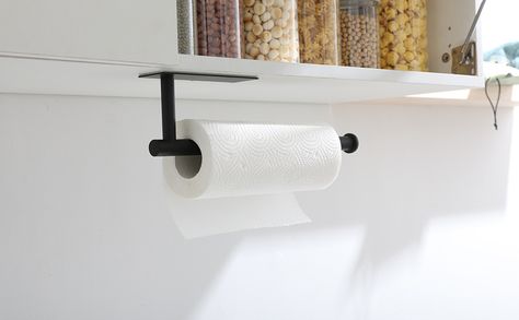 I'm sure you have seen this on Tik Tok! theaoo Under Cabinet Paper Towel Holder for Kitchen, Adhesive Towel Roll Rack for Bathroom,Wall Mounted Matte Black, SUS304 Stainless Steel #Tiktok #AMSR #homeorganization Bathroom Towel Wall, Under Cabinet Paper Towel Holder, Cabinet Paper Towel Holder, Maximalist Kitchen, Modern Rustic Kitchen, Matte Black Kitchen, Rack For Bathroom, Kitchen 2024, Kitchen Roll Holder