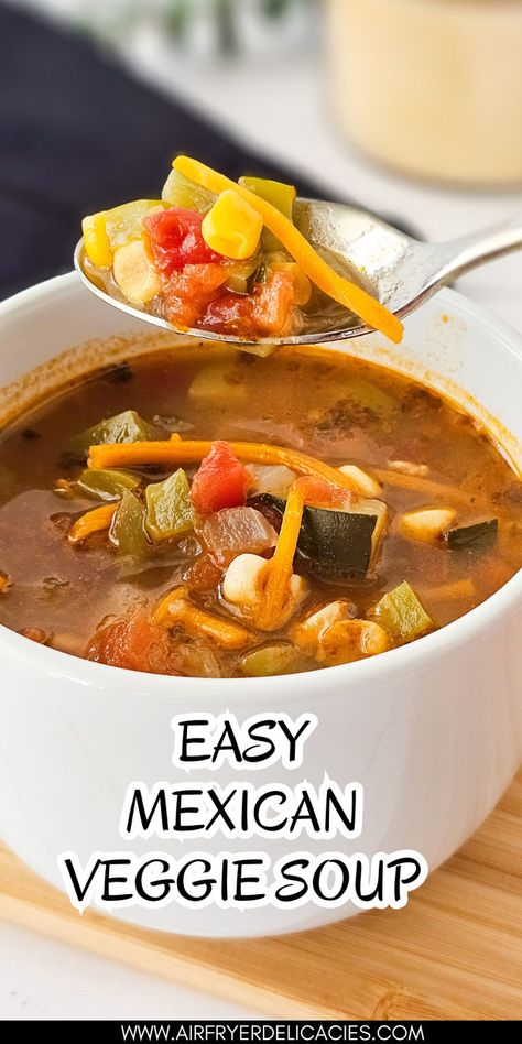 A bowl of vibrant Mexican vegetable soup made in the Instant Pot, served with lime and cilantro. Mexican Vegetable Soup Recipes, Chicken Minestrone Soup Recipe, Instant Pot Vegetable Soup, Mexican Vegetable Soup, Mexican Vegetables, Instant Pot Mexican, Naan Pizza Recipes, Bbq Roast, Vegetable Soup Recipe