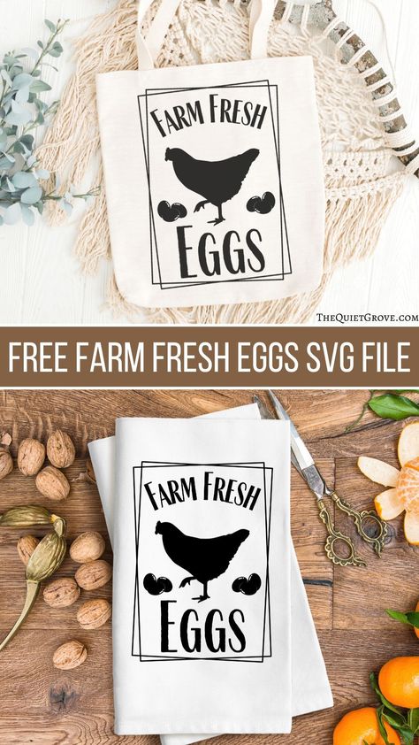 This Free Farm Fresh Eggs SVG cut file is great for people with backyard Chickens and those who love classic farmhouse decor. Free Farm Svg Files For Cricut, Free Chicken Svg, Farm Fresh Eggs Sign, Classic Farmhouse Decor, Printable Signs Free, Faith Family Farming, Heat Transfer Vinyl Projects, Design Squad, Eggs For Sale