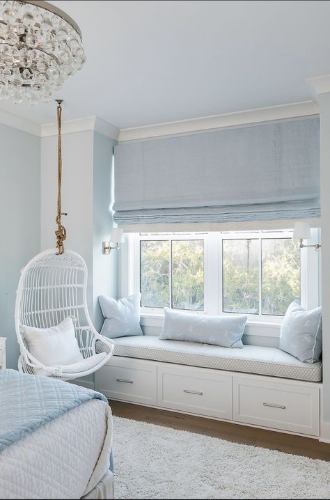 Curtain Window Ideas, Window Seat Curtains, Window Seating Ideas, Window Seat Bedroom, Small Window Seat, Window Seats Ideas, Windows Seat, Bay Window Bedroom, Window Decor Ideas