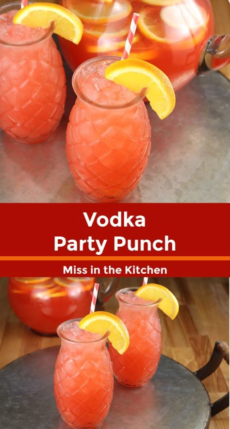 Best Drinks With Vodka, Raspberry Absolute Vodka Drinks, Mexican Party Punch, Pool Drinks Alcohol Pitcher, Alcohol Fruit Punch, Vodka Mixed Drinks Easy, Large Mixed Drink Recipe, Party Punch Alcohol Vodka, Simple Alcoholic Drinks For A Party