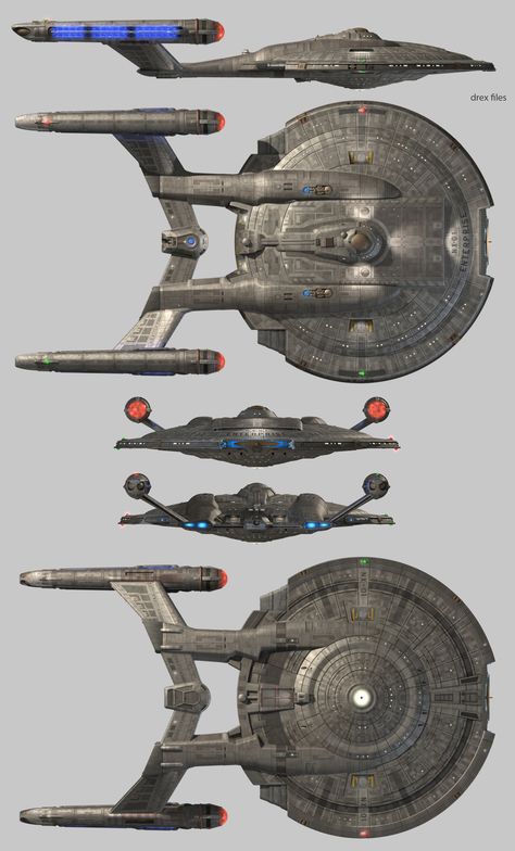 Colored dorsal, ventral, bow, stern and starboard views of U.S.S. Enterprise NX-01 Star Trek Fleet, Stark Trek, Star Trek Wallpaper, Enterprise Nx 01, Starfleet Ships, Uss Enterprise Star Trek, Star Trek Tv, Star Trek Images, Star Trek Characters