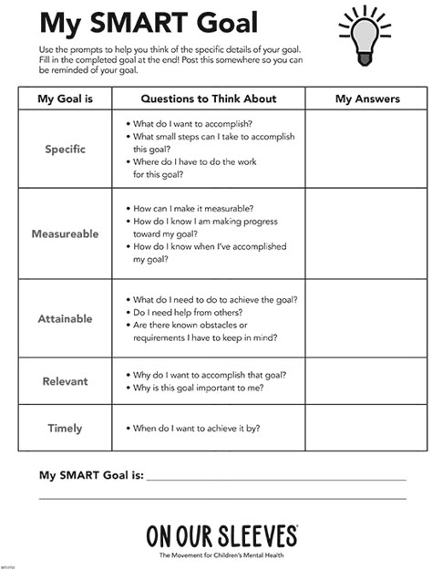 Smart Goals For Teachers, Smart Goal Worksheet Free Printable, Setting Goals For Kids, Goals For Therapy, Goals Worksheet For Kids, Executive Functioning Worksheets, Smart Goal Setting Worksheet, Smart Goals Activities, Setting Goals Worksheet