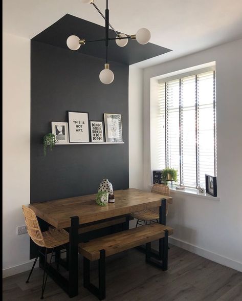 Table Against Wall Kitchen, Wall Behind Kitchen Table, Kitchen Table Against Wall, Dining Table Against Wall, Minimal Dining Area, Table Against Wall, Wall Dining Table, Minimal Dining, Beach Bungalow