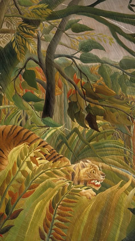 Henry Rousseau, Rousseau Paintings, Henri Julien Félix Rousseau, Henri Rousseau Paintings, Jungle Painting, Avant Garde Artists, 2 September, Tropical Storm, Henri Rousseau