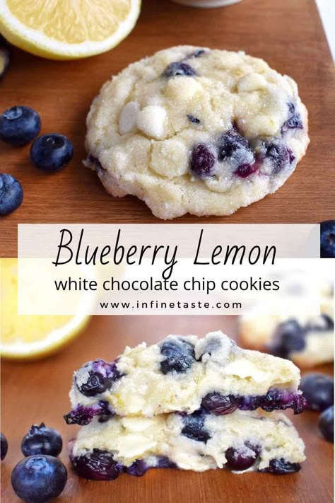 Lemon White Chocolate Chip Cookies, Frozen Blueberry Recipes, Blueberry Recipes Easy, Buckle Cake, Buckle Recipe, Blueberry Cookies Recipes, Lemon Desserts Easy, Lemon White Chocolate, Cake Blueberry