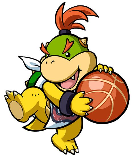 Bowser Jr - Mario Hoops 3 on 3 The Koopalings, Mario Funny, Nintendo Mario Bros, Super Mario Coloring Pages, Peach Mario, Bowser Jr, Super Mario Games, Donkey Kong Country, Spyro The Dragon