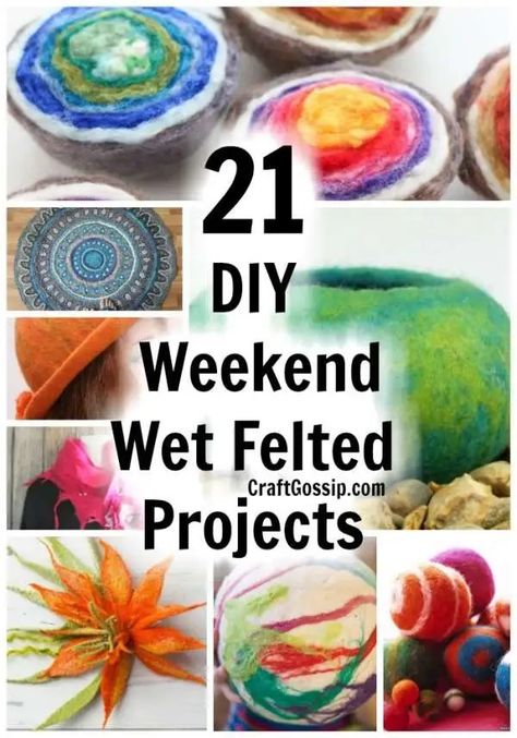 Wet Felting Tutorial, Felted Balls, Felted Projects, Needle Felting Tutorial, Felted Bowls, Animal Eyes, Needle Felting Diy, Wool Felt Projects, Wet Felting Projects