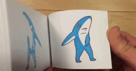 Easy Flip Book, Animated Shark, Flip Books Art, Flip Book Animation, Flip Books, 3rd Grade Art, Book Drawing, Middle School Art, Popular Books