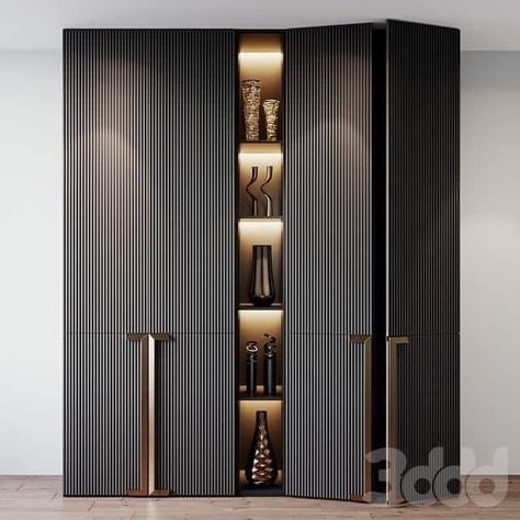 Sliding Doors Cabinet Furniture, Wardrobe Luxury Design, Black And Gold Wardrobe, Luxurious Wardrobe Design, Luxury Wardrobe Door Designs, Luxury Wardrobe Design, Sliding Door Wardrobe Designs, Wardrobe Design Modern, Bedroom Cupboard