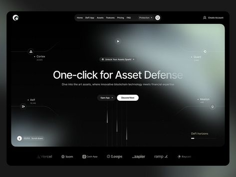 Defi Landing Page by Levi Wilson for QClay on Dribbble Design Portfolio Site, Hero Section, Ui Design Principles, Unique Website Design, App Design Inspiration, Best Web Design, Web Design Agency, Web Inspiration, Web Designs