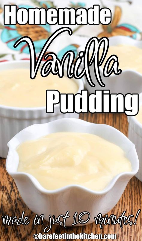 Instant Pudding Recipes, Vanilla Pudding Recipe, Pudding Recipes Homemade, Vanilla Pudding Recipes, Pudding Vanilla, Homemade Vanilla Pudding, Vanilla Bean Cheesecake, Pudding Custard, Homemade Pudding