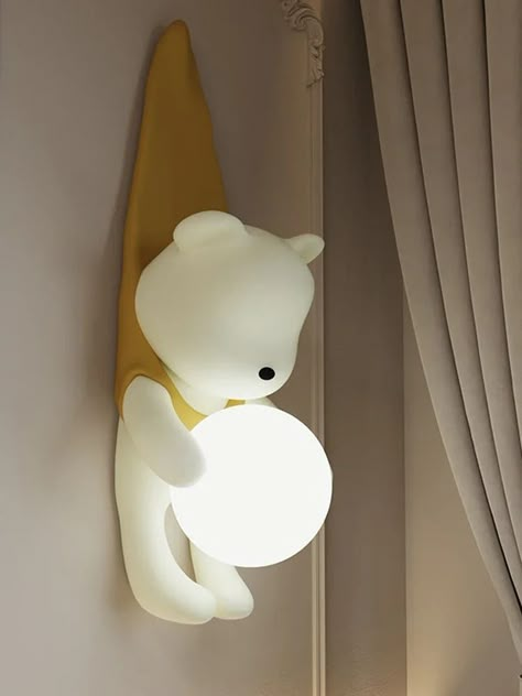 Wall Decor Ideas For Bedroom Aesthetic, Baby Room Lamp, Wall Lamps Bedroom Ideas, Aesthetic Cozy Room Decor, Soft Lighting Living Room, Aesthetic Lamps Bedroom, Lamp Design Creative, Kids Room Lights, Hanging Lights For Bedroom