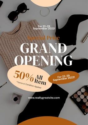 #foodpromotions #foodsale #sale #promotion #food #instgrampost #instagram #template #canva Brand Opening Poster, New Store Opening Poster Graphic Design, Boutique Poster Design, New Store Opening Poster, Store Opening Poster, Coffee Rebranding, Grand Opening Poster, Store Grand Opening, Fancy Boutique