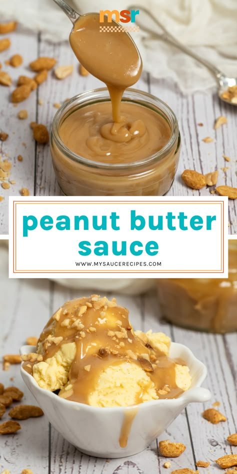 Easy Peanut Butter Sauce, Peanut Butter Sauce Recipe, I Lost 100 Pounds, Ice Cream Sauce, Cream Pancakes, Peanut Butter Ice Cream, Peanut Butter Sauce, Sports Nutritionist, Homemade Syrup