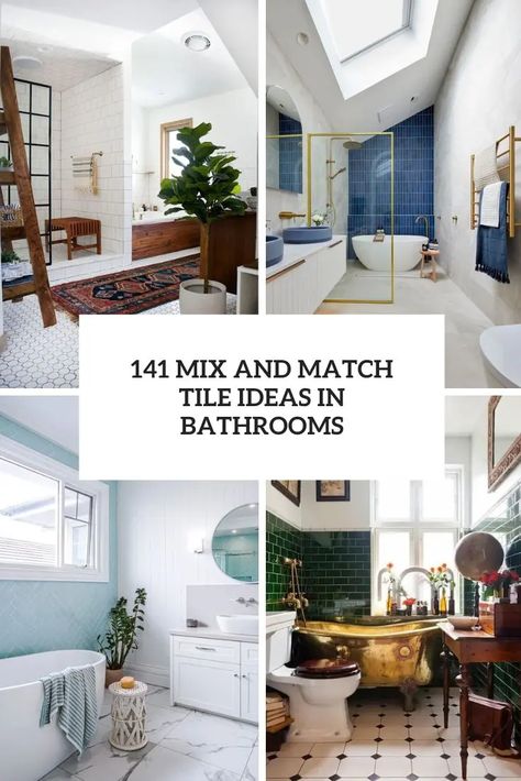 mix and match tile ideas in bathrooms cover Bedroom Niche, Niche Shelves, Unique Bathrooms, Kitchen Niche, Bathroom Niche, Innovative Furniture, How To Mix, Best Furniture, Shelves In Bedroom