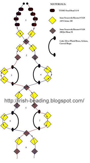 Irish Beading: Bracelet Beading Butterfly, Wire Jewelry Tutorial, Beaded Bracelets Tutorial, Bead Weaving Patterns, Swarovski Beads, Beaded Jewelry Tutorials, Butterfly Bracelet, Bead Stitching, Handmade Beaded Jewelry