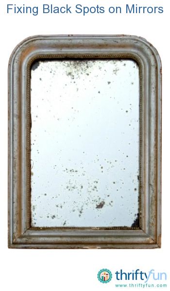 This guide is about fixing black spots on mirrors. Over time mirrors can develop black areas. Restore Old Mirror, Spray Paint Mirror, Clean Mirrors, Mirror Restoration, Mirror Repair, Stained Mirror, How To Fix A Mirror, Krylon Looking Glass, Diy Mirror Frame