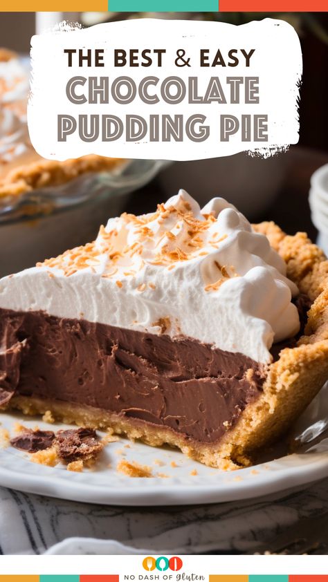 Easy Chocolate Pudding Pie, Chocolate Pudding Pie Recipe, Dream Pie, Homemade Chocolate Pie, Pudding Pie Recipes, Chocolate Pudding Pie, Easy Chocolate Pie, Easy Chocolate Pudding, Chocolate Cream Pie Recipe