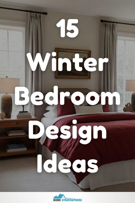 A cozy winter bedroom showcasing a simple decor styles, red soft bedding, and warm lighting to inspire a snug retreat. Winter Bedroom Decor Cozy, Winter Bedrooms, Winter Bedroom Ideas, Cozy Winter Bedroom, Bedroom Decor Ideas Cozy, Winter Bedroom Decor, Inviting Bedroom, Winter Bedroom, Bedroom Decor Cozy