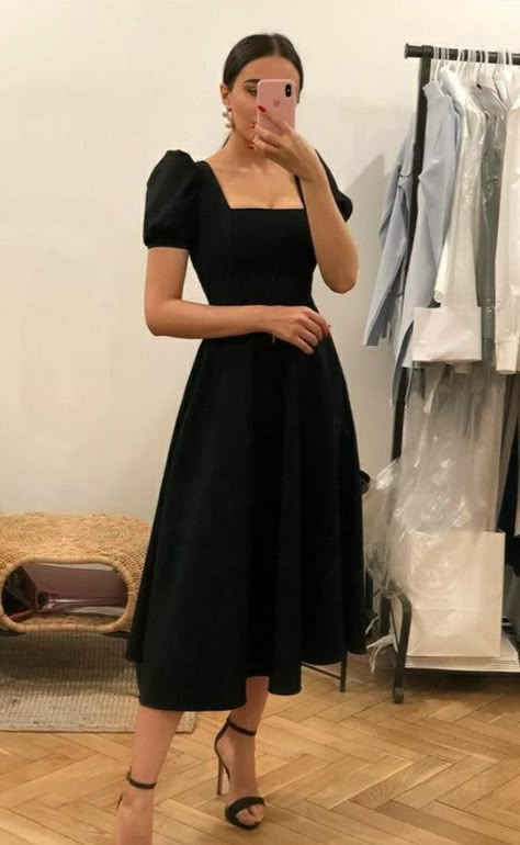 Black Simple Prom Dress, Ankle Length Prom Dress, Minimal Dresses, Simple Prom Dresses, Satin Sleeves, Dress Minimal, Fotografi Vintage, Simple Prom Dress, Lace Dress Vintage