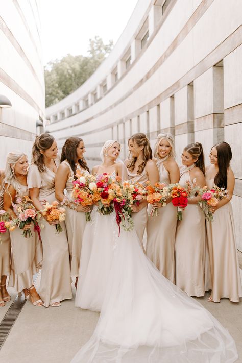 Bridesmaid Dresses 2023, Tan Bridesmaids, Tan Bridesmaid Dresses, Champagne Dresses, Cream Bridesmaid Dresses, Bridesmaid Champagne, Maid Of Honor Dresses, Taupe Bridesmaid, Summer Weddings Bridesmaids