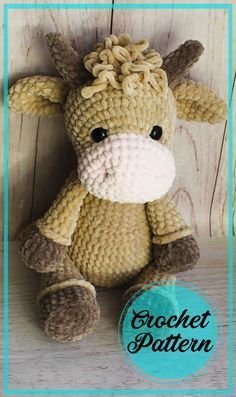 Amigurumi Plush Cow Free Pattern, Crochet Cow Horns Free Pattern, Cute Crochet Cow Plush, Free Crochet Patterns Cows, Free Crochet Patterns Farm Animals, Cow Pattern Free Crochet, Chunky Cow Crochet Pattern, Highland Cow Plush Pattern, Amigurumi Bull Pattern