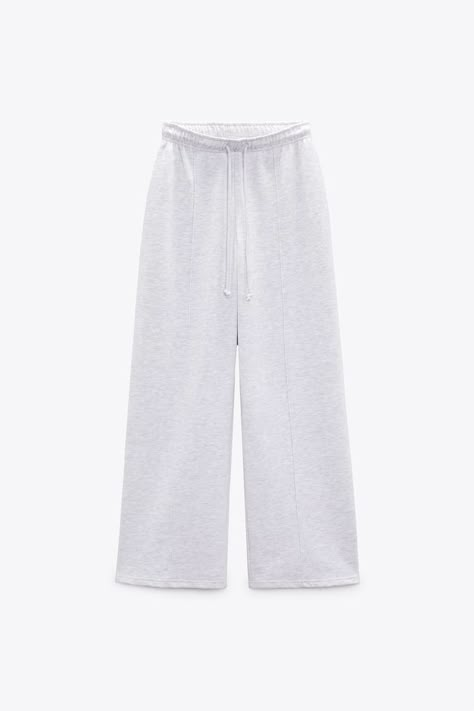 Jogger Pants Outfit, High Waist Trousers, Zara Outfit, Joggers Outfit, Fitted Joggers, Causual Outfits, Grey Joggers, Sleeveless Crop Top, Autumn Outfit